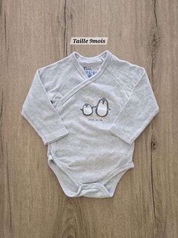 Body manches longues - Taille 9mois - Mes petits cailloux