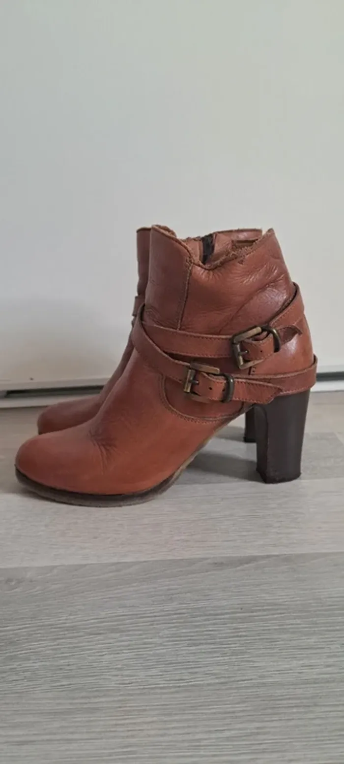 Bottines camel 38