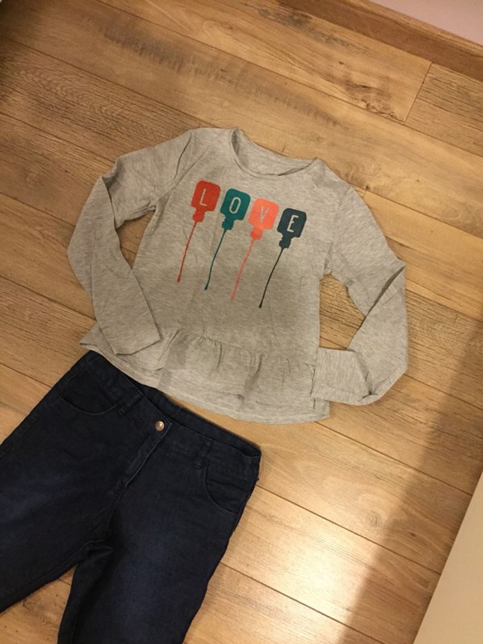 Lot jeans coton fille 12 ans - photo numéro 5