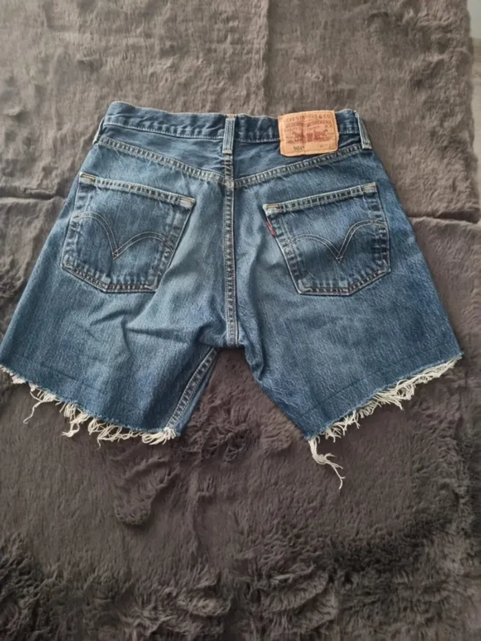 Short jeans levis 501 bleu femme - photo numéro 2
