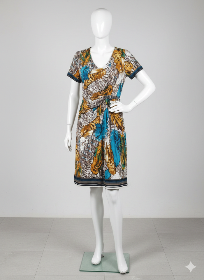 robe fluide imprimée colorée Taille S-M Good Luck