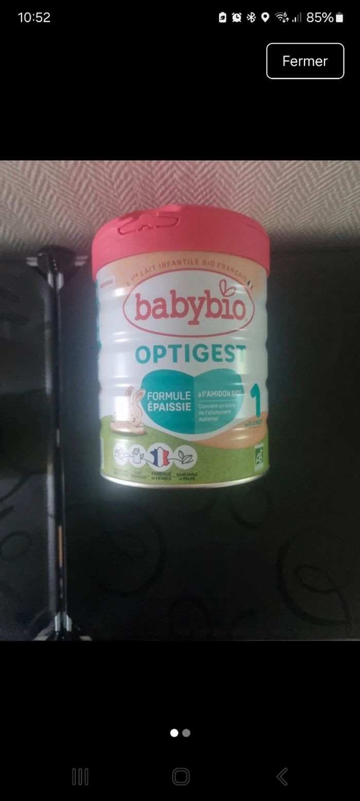Lait 1er age babybio optigest epaissi - photo numéro 1