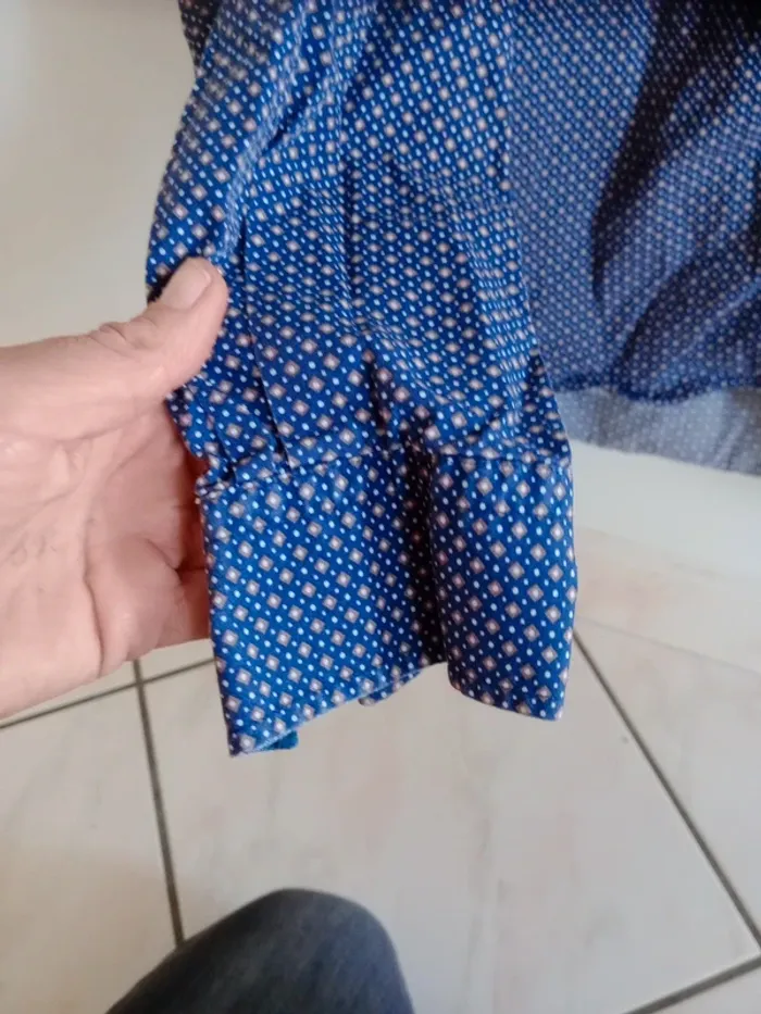 Chemise manches longues homme L bleu marine avec motif c 87 - photo numéro 5