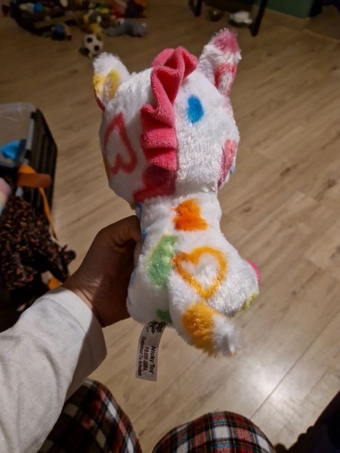 Peluche licorne nicky toy multicolore - photo numéro 2