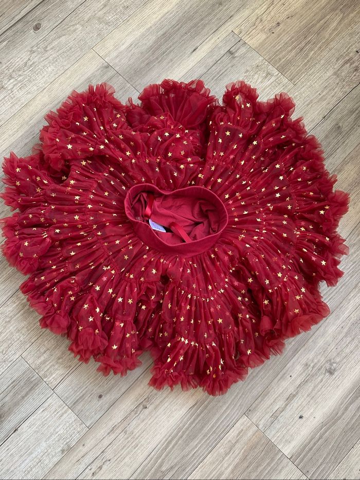 Jupe tutu rouge profond étoile 3 ans - photo numéro 3