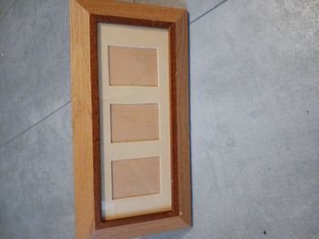 cadre pele mele en bois à poser 25 x 10 cm duo noisette Neuf (accrocs mineurs)