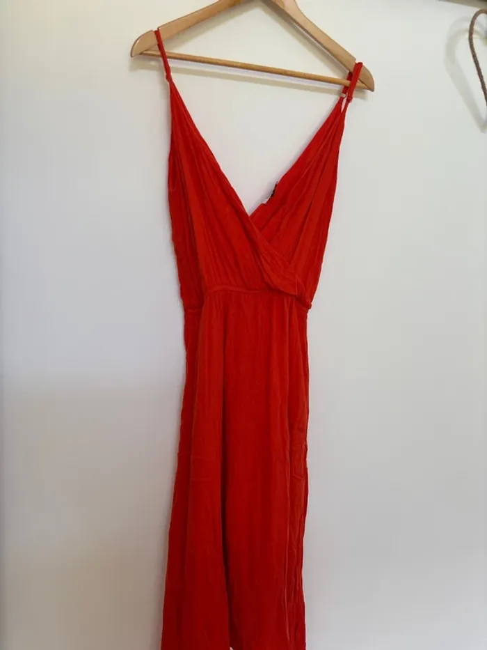 Robe rouge orangé Galerie Lafayette taille 38 - photo numéro 2