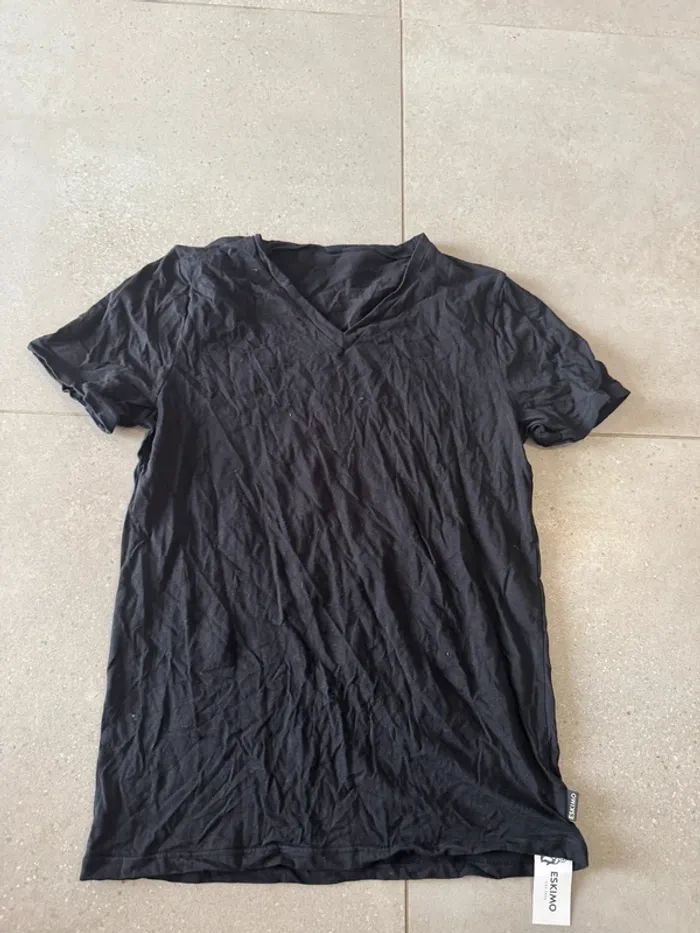 T-shirt noir Eskimo, taille L, neuf