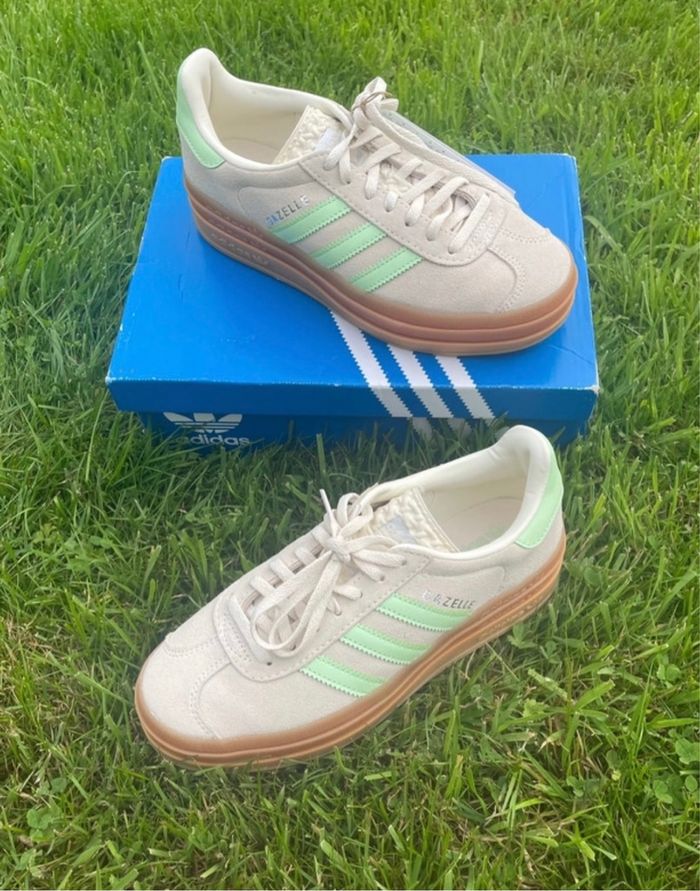 Adidas Gazelle Semi Green Spark Cream White - 37 1/3 - photo numéro 3
