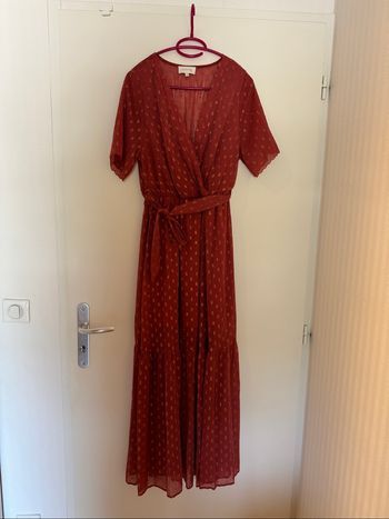 Robe Albertine Grace & Mila couleur vieux rose et doré