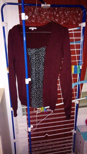 Pull chemisier bordeaux neuf