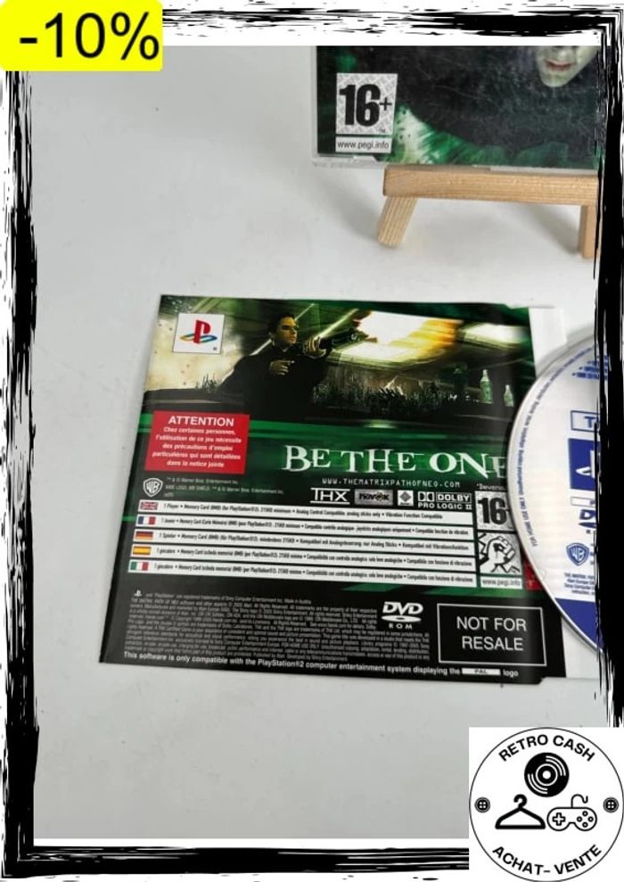 PS2 Playstation 2 PAL the matrix path of neo promo press presse avec 2 jaquettes - photo numéro 2