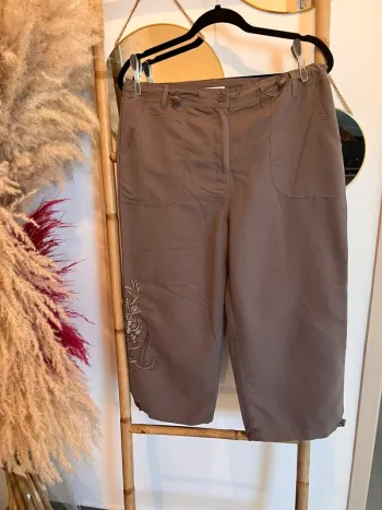 Pantacourt marron glacé