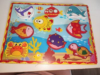 Puzzle en bois poissons