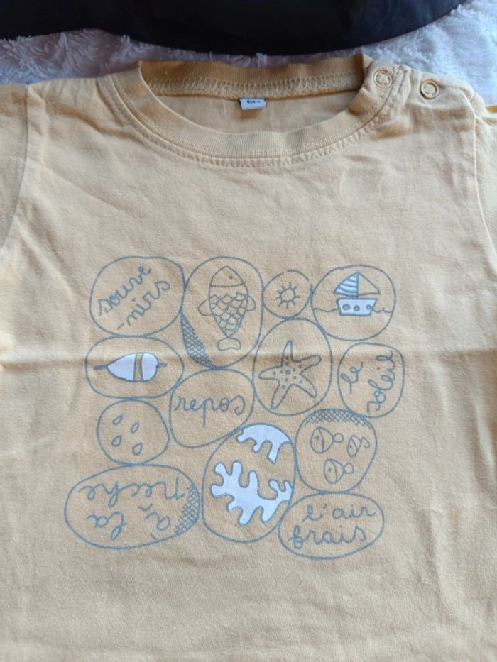 Ensemble (tee shirt manches courtes+jogging) Garçon 6 mois poissons - photo numéro 6