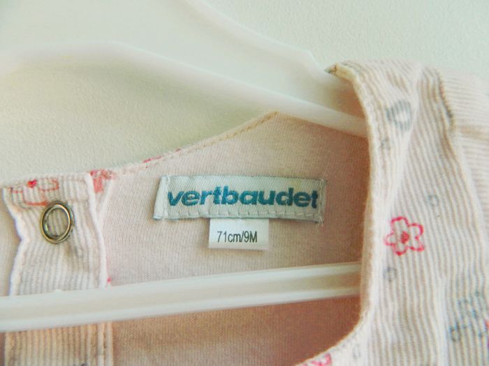 Robe en velours T 9 mois "Vertbaudet" - photo numéro 2