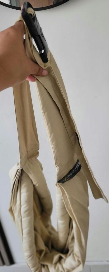 Porte bébé beige 100% coton minimonkey
