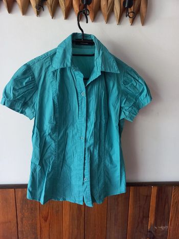 Chemise bleu/vert