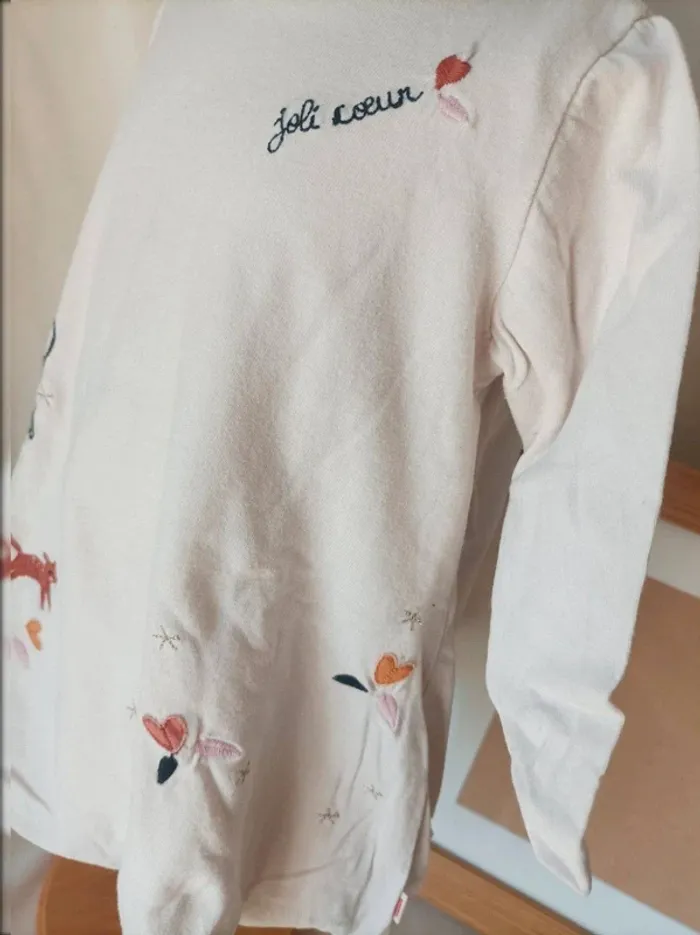 Superbe robe manches longues beige Catimini 6 mois - photo numéro 3