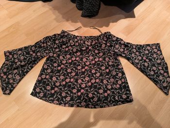 Blouse manches 3/4 à fleurs TQF taille S