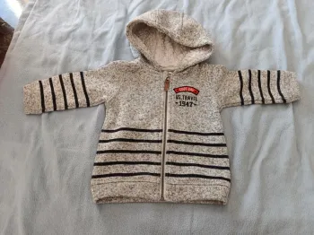 Gilet gris 12mois Gémo