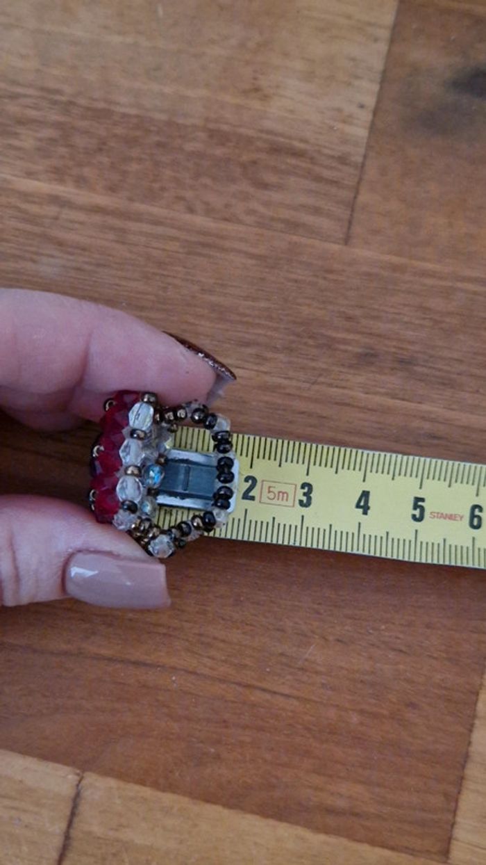 Lot 2 bagues perles strass - photo numéro 7