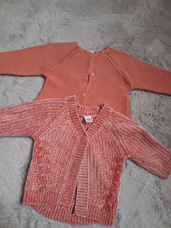 Lit de 2 gilet bébé fille rose 18 mois et 12 mois 