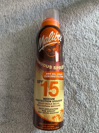 Malibu spray solaire 15