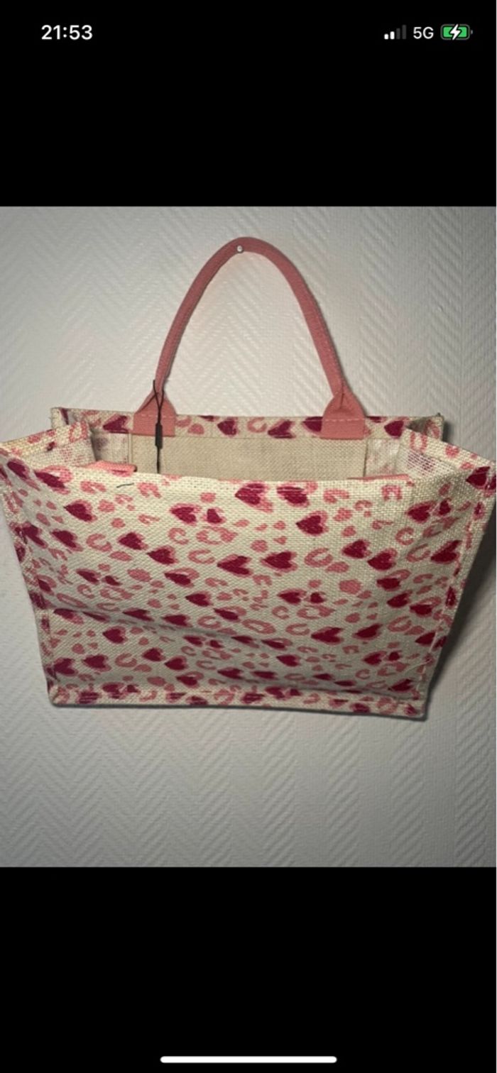 Sac cabas rose et blanc - photo numéro 7