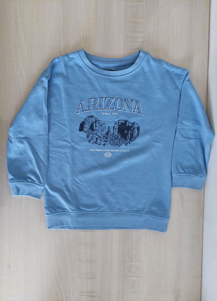 Pull bleu clair garçon 6/7ans - photo numéro 2