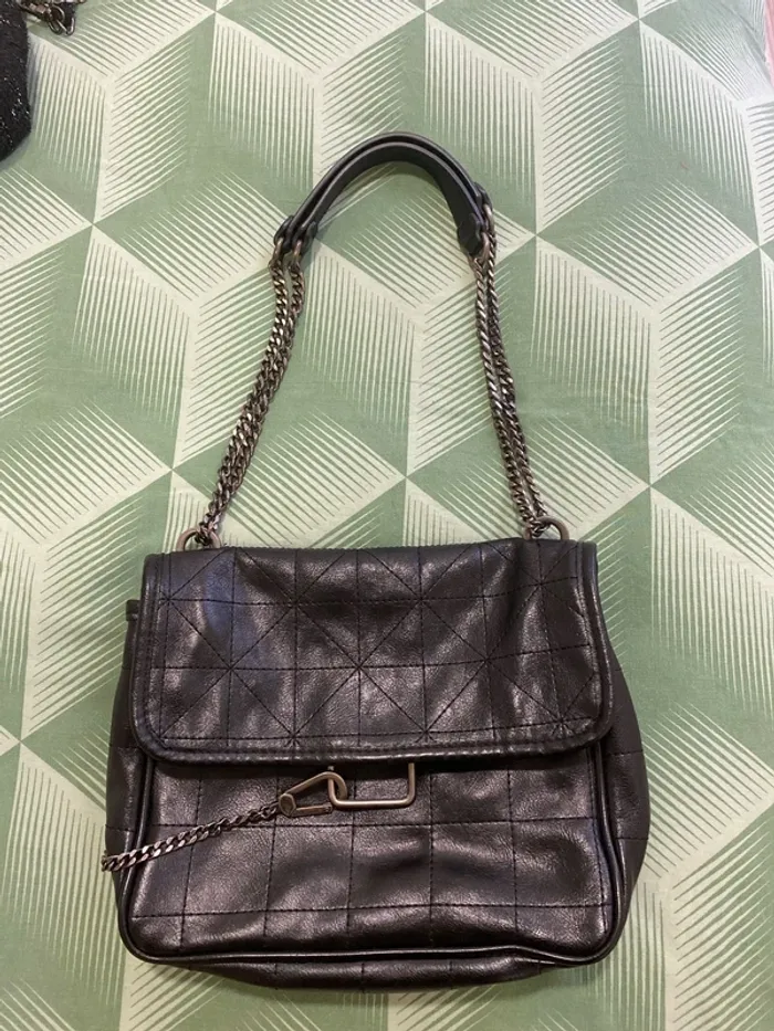 Sac noir besace/porté épaule Zara - photo numéro 7