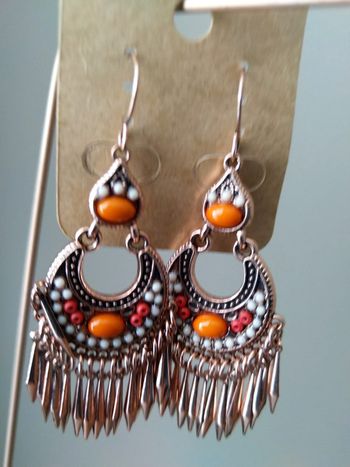 Boucles d'oreilles bohème vintage pampille