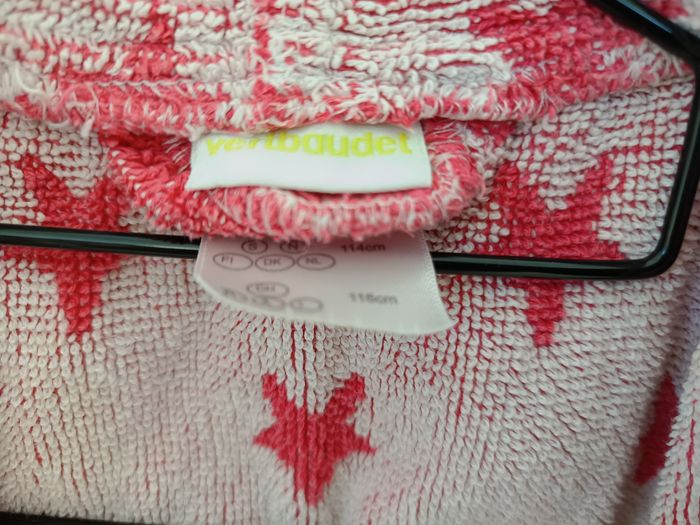 Peignoir Vertbaudet 6 ans – rose orangé à étoiles blanches ⭐🩷 - photo numéro 4