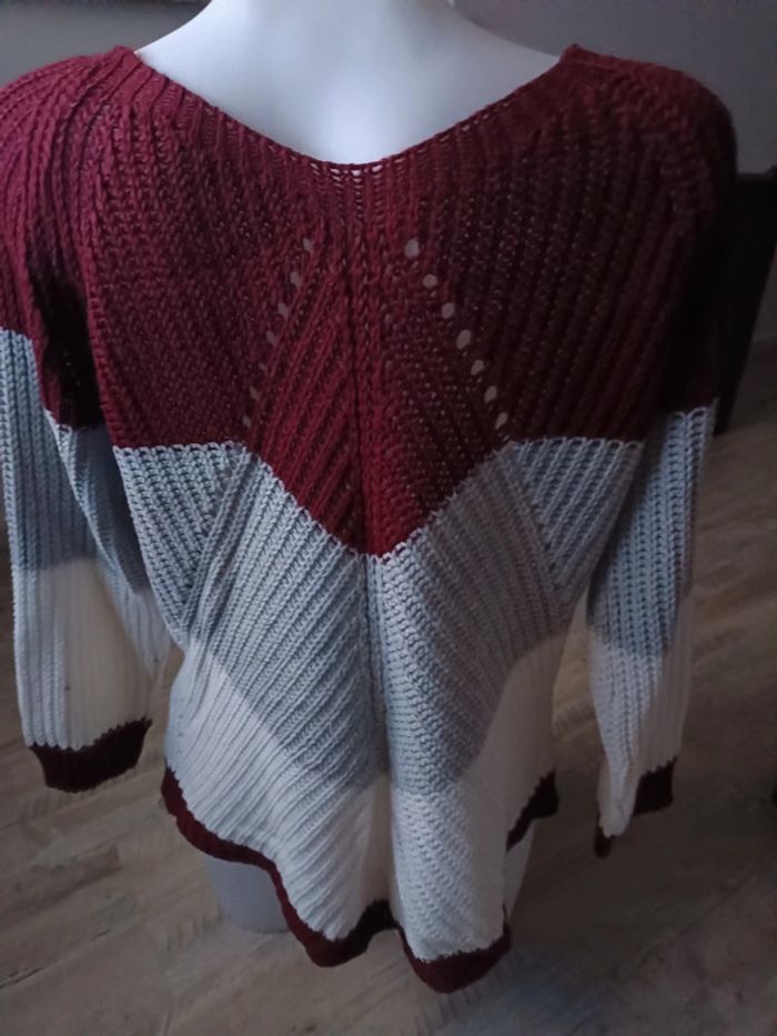 Pull 3 couleur en maille taille S/M - photo numéro 3