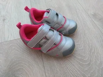 Baskets tennis grises et rose fille Domyos Décathlon pointure 21