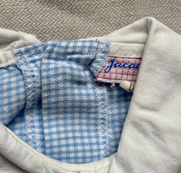 Tunique vintage vichy bleu Jacadi 6m - photo numéro 3
