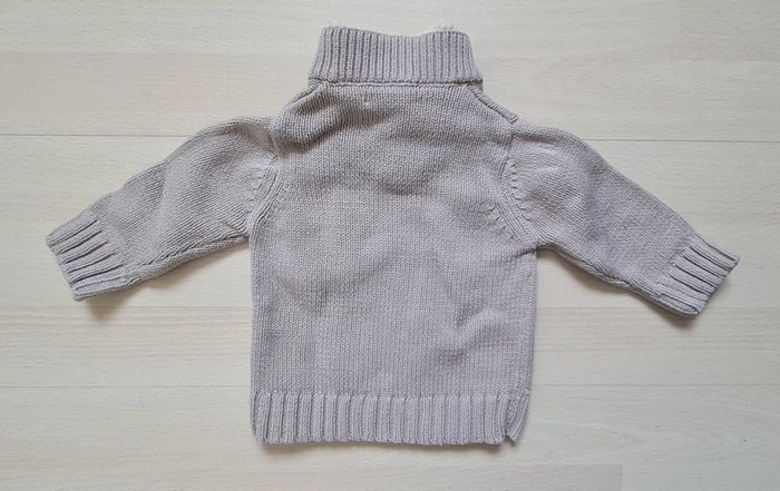 Pull t3mois 62cm garçon col polaire Mes petits cailloux - photo numéro 3