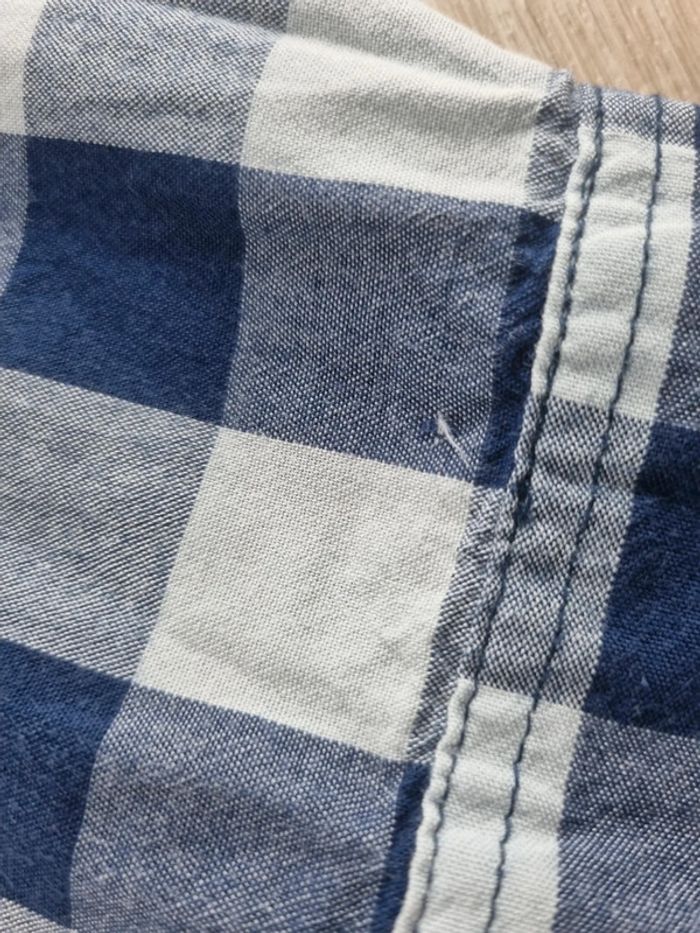 Chemise à carreaux bleue Homme Pull & Bear Taille L - photo numéro 7