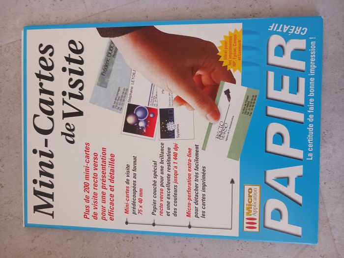 Mini cartes de visite Micro application