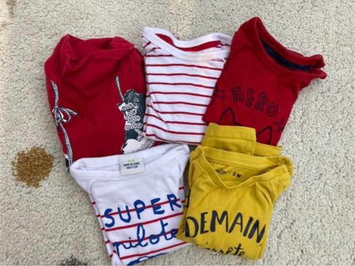 Lot de 5 tee-shirts 9 mois