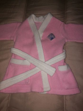 Peignoir robe de chambre rose sans marque taille 12 mois