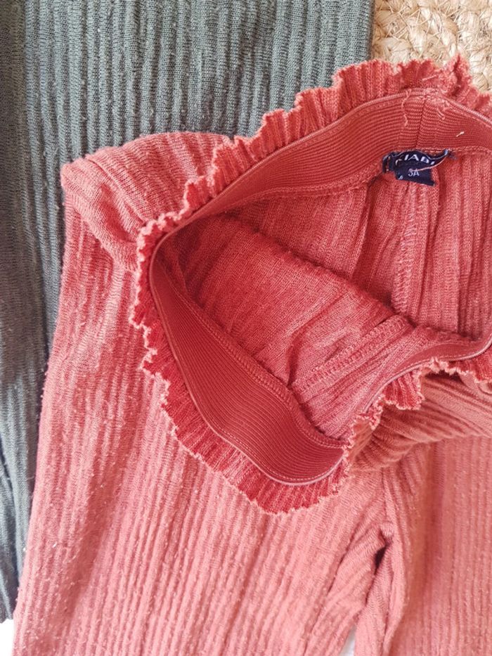 Lot de 2 pantalons fluides évasés kiabi 3ans - photo numéro 4