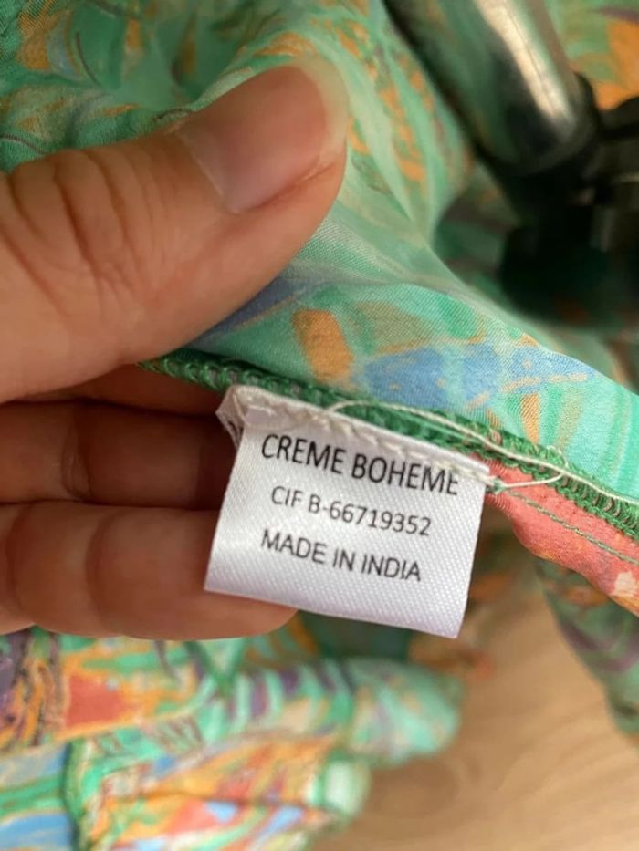 Robe d'été soie motif feuillage – M - photo numéro 6