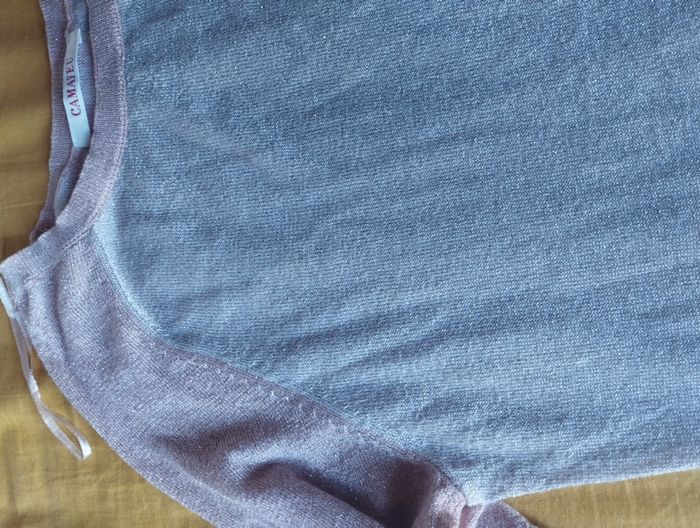 Pull fin rose pailleté - photo numéro 2