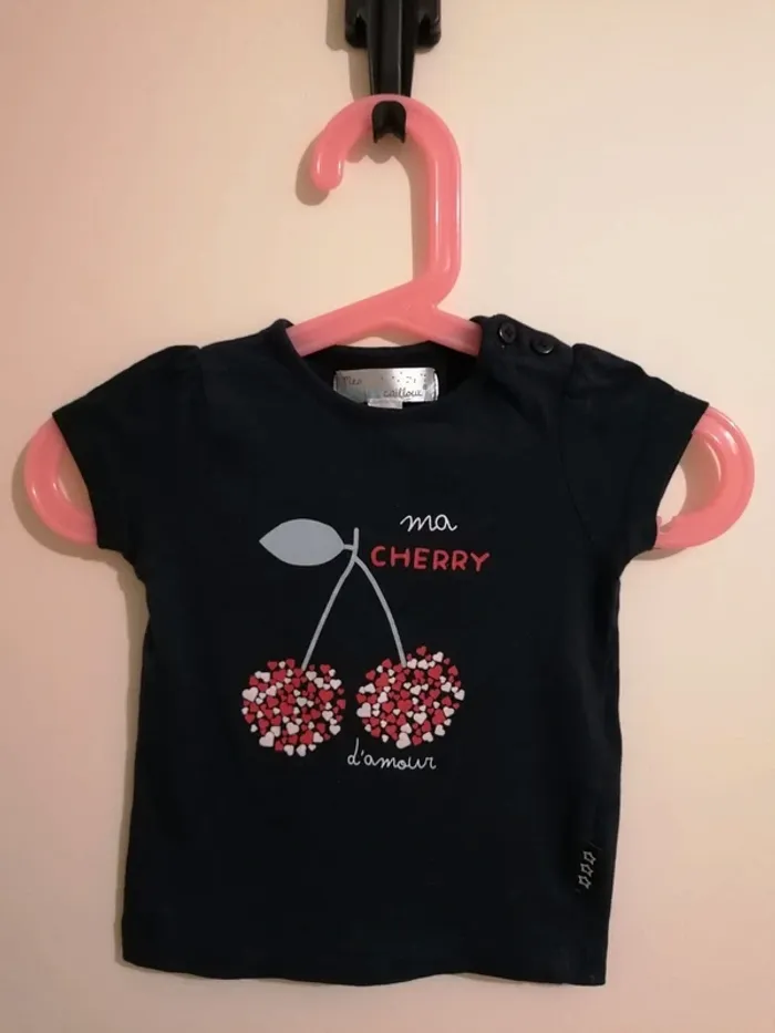 Lot tee-shirt fille été 6 mois mes petits cailloux - photo numéro 6