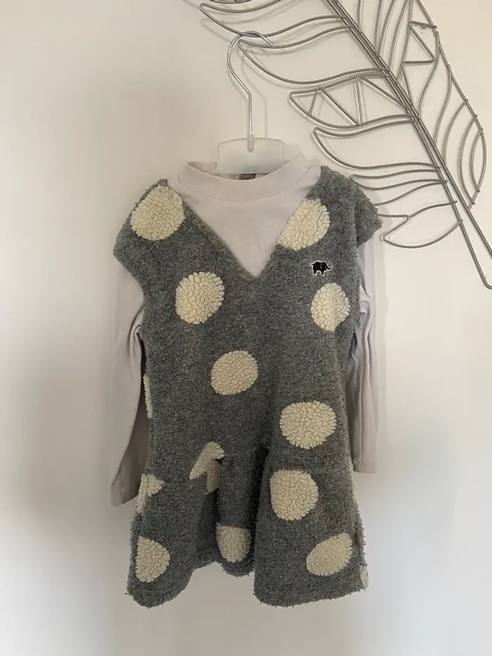 Robe hiver polaire doublée fille 5 ans 110 cm