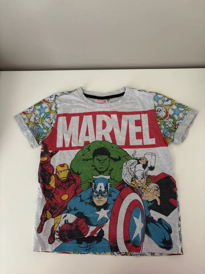 T shirt manche courte garçon - Taille 7-8 ans - Marvel