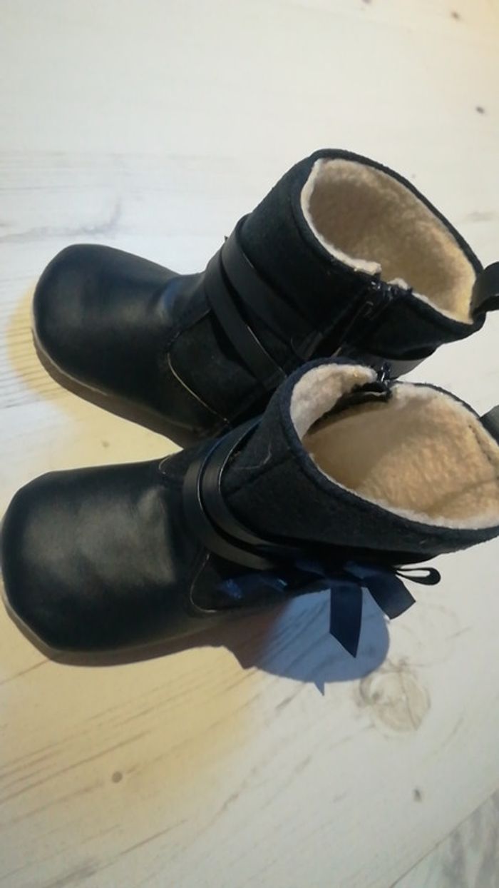 Bottines bébé souples bleues