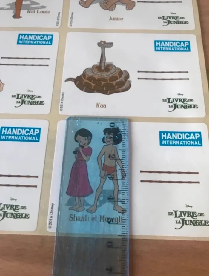 étiquettes neuves le livre de la jungle Handicap international - photo numéro 2