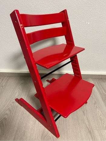 Chaise Tripp Trapp Stokke Rouge + patins